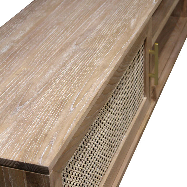 Tropical Retreat Mala Timber and Rattan TV Unit