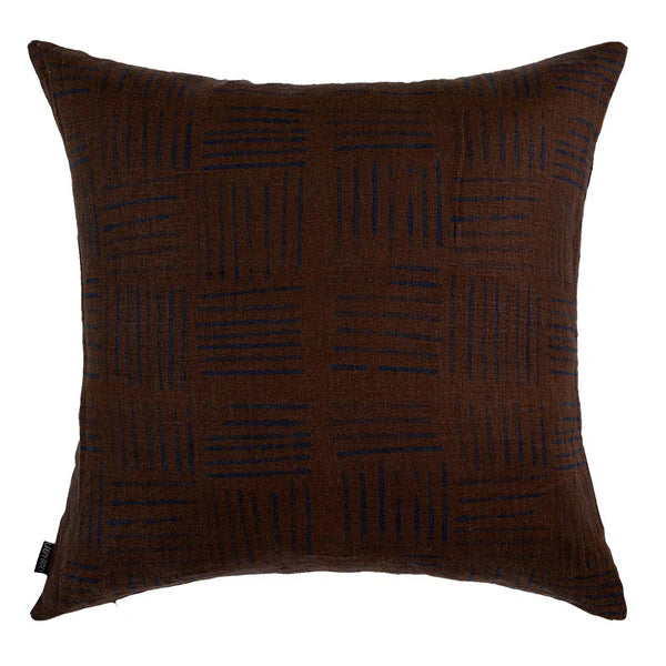 Collage Linen Cushion with Feather Insert - 50X50cms