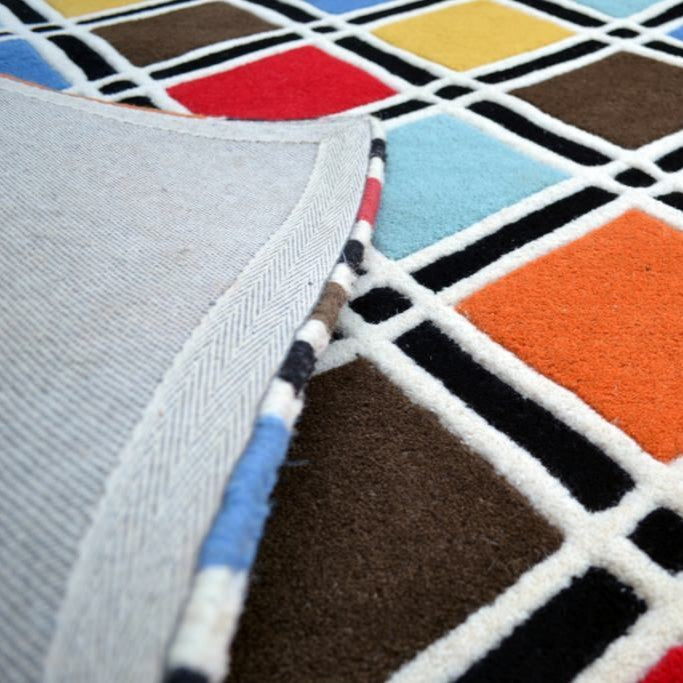 Color Blocks Handmade Woolen Rug