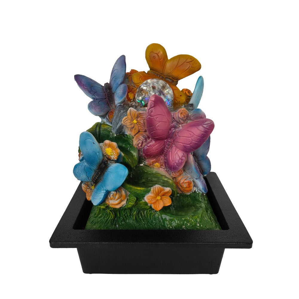 Colorful Butterflies Artwork Indoor Fountain