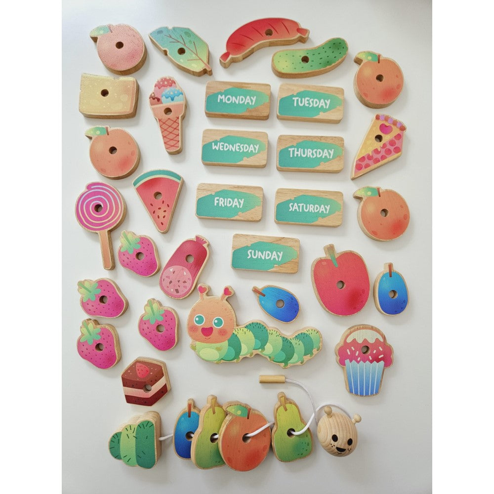 Colorful Caterpillar Lacing Set