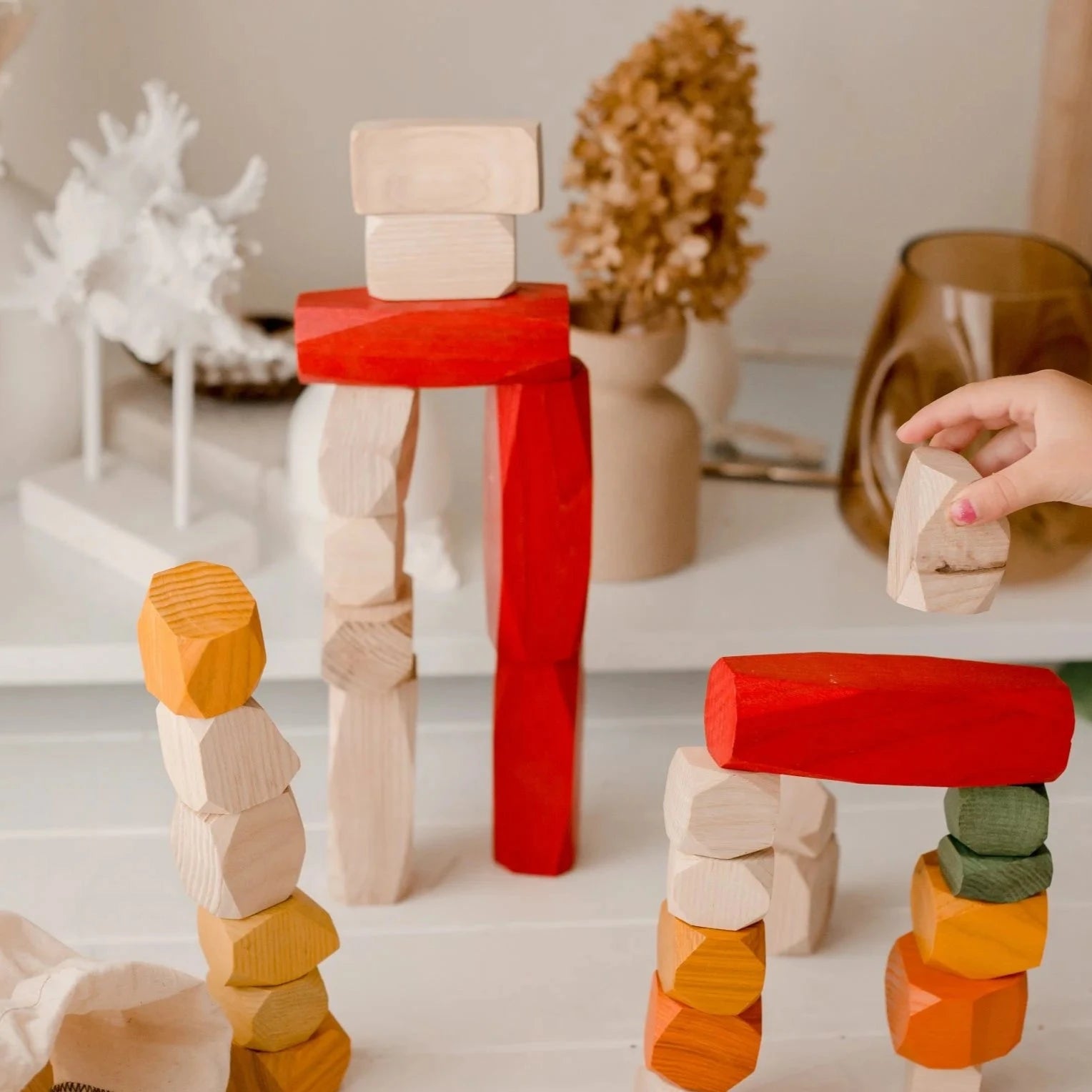 Colorful Jumbo Colored Stacking Gems