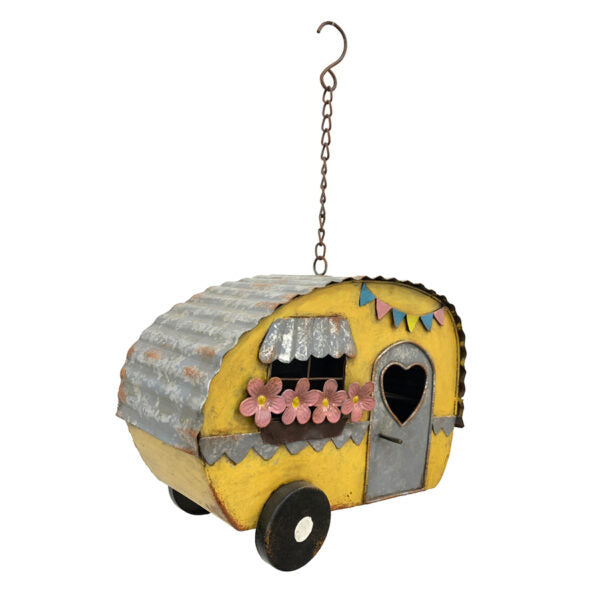Colourful Outdoor Decor Caravan Hanging Birdhouse
