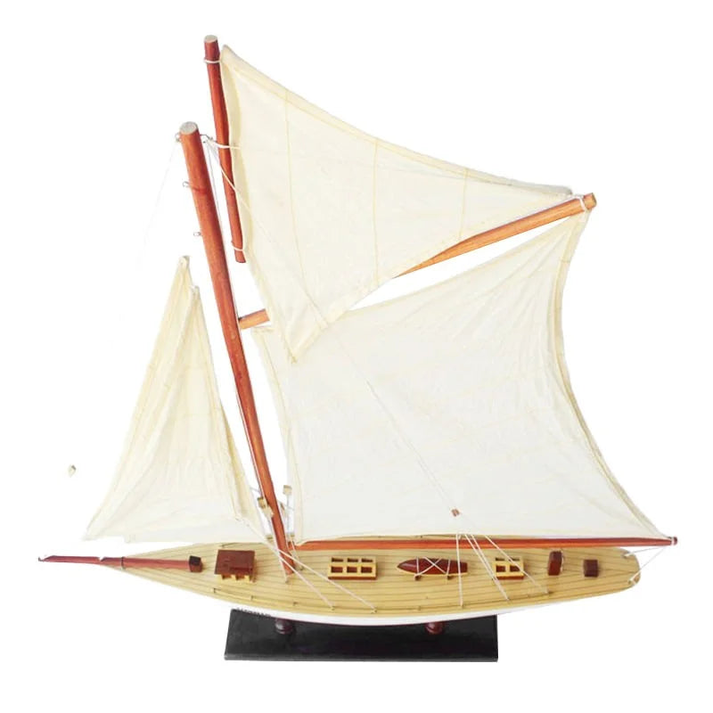 Columbia Yacht 67cms Tall Handmade Model - Red & White