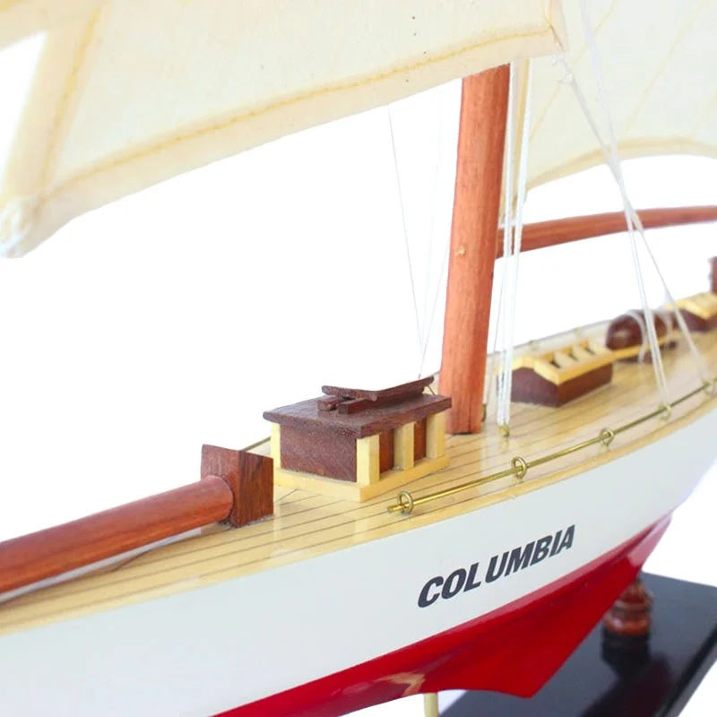 Columbia Yacht 67cms Tall Handmade Model - Red & White