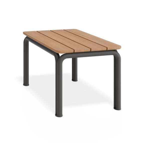 Comfort 2-Seater Sofa - Granite Grey Cushion with Teak Top