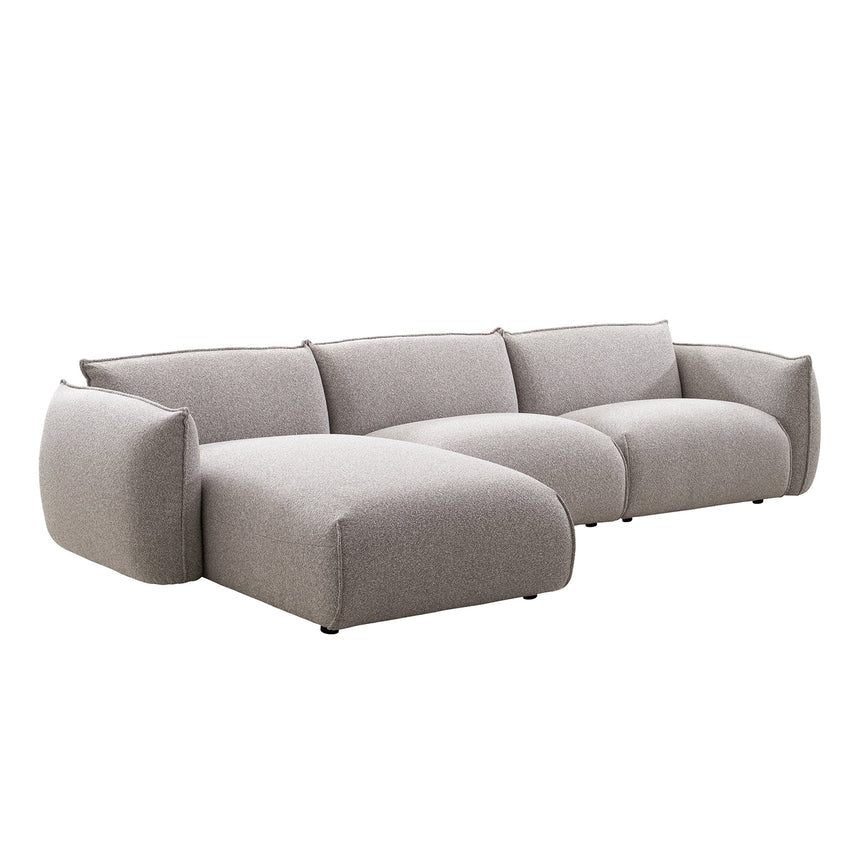 Comfort 3-Seater Left Chaise Sofa - Clay Grey