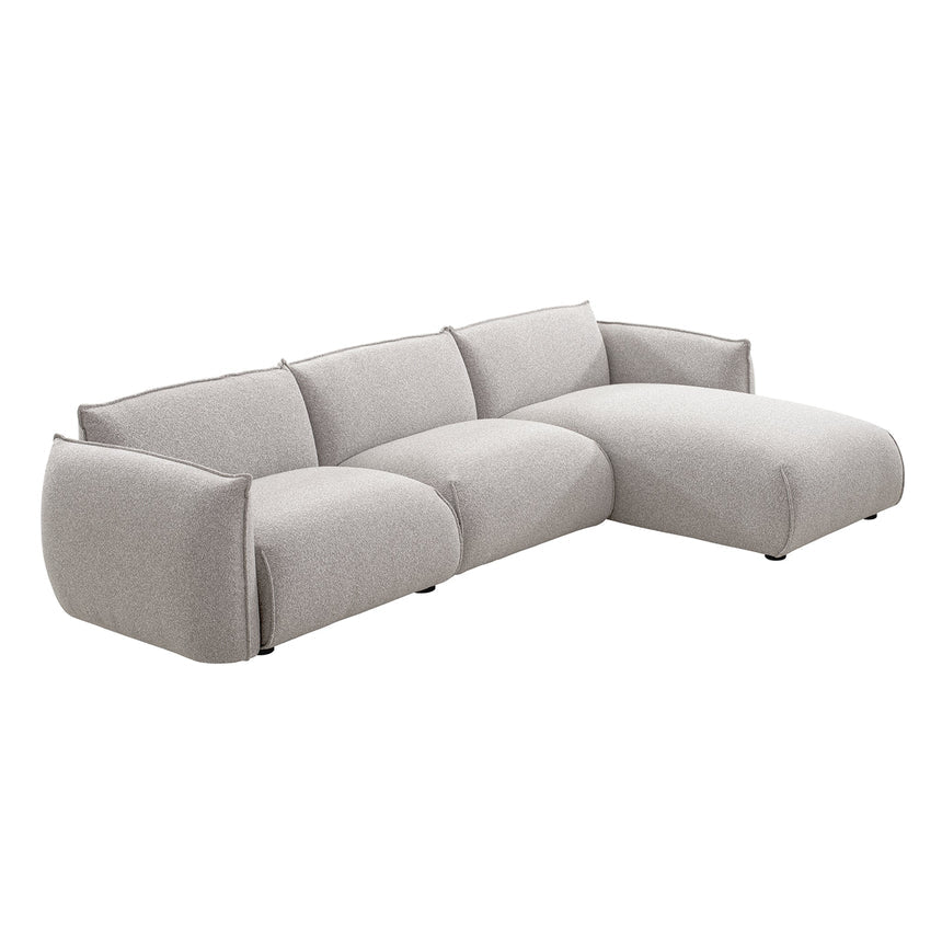 Comfort 3-Seater Right Chaise Sofa - Clay Grey