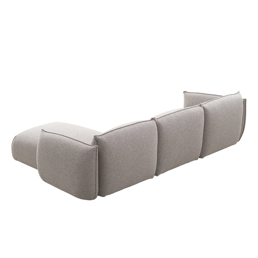 Comfort 3-Seater Right Chaise Sofa - Clay Grey