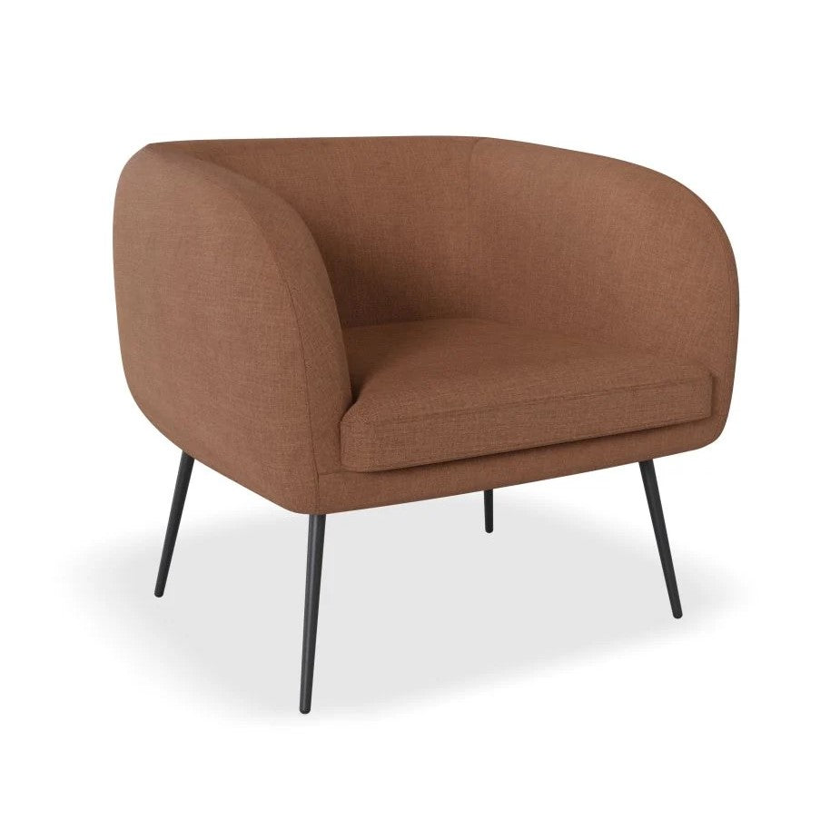 Comfort Bliss Brown Single Seater Sofa (Available in 3 Frame Colors)