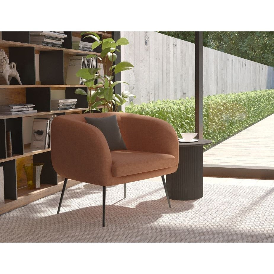 Comfort Bliss Brown Single Seater Sofa (Available in 3 Frame Colors)