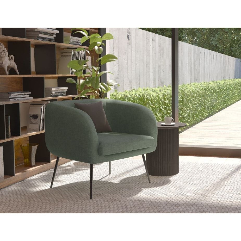 Comfort Bliss Green Single Seater Sofa (Available in 3 Frame Colors)