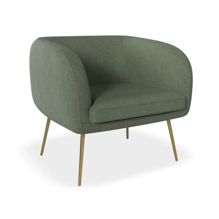 Comfort Bliss Green Single Seater Sofa (Available in 3 Frame Colors)