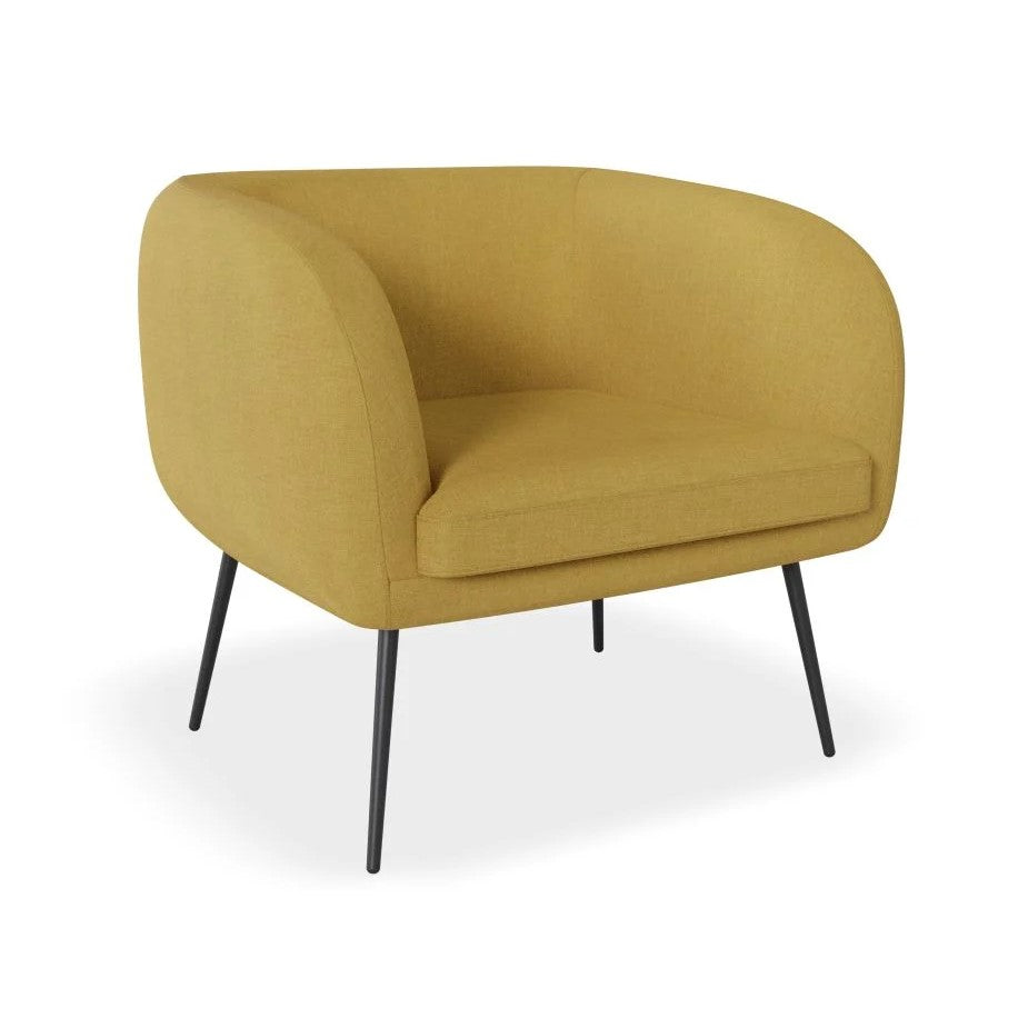 Comfort Bliss Yellow Single Seater Sofa (Available in 3 Frame Colors)