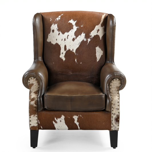 Comfort Cowhide and Genuine Leather Armchair