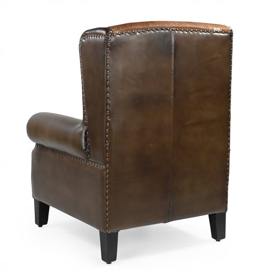 Comfort Cowhide and Genuine Leather Armchair