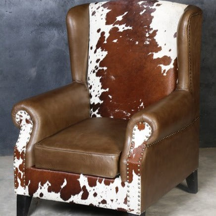 Comfort Cowhide and Genuine Leather Armchair