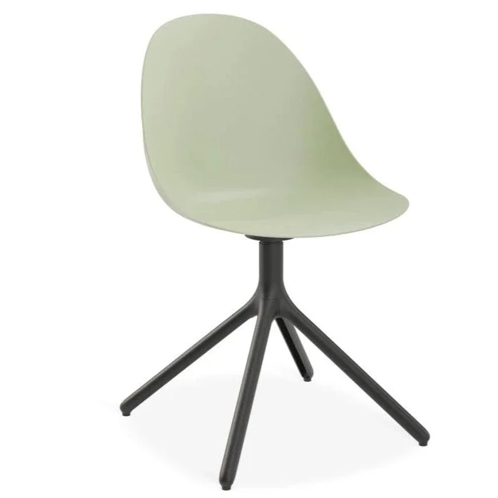 Comfort Dusty Green Shell Seat Swivel Base Dining Chair
