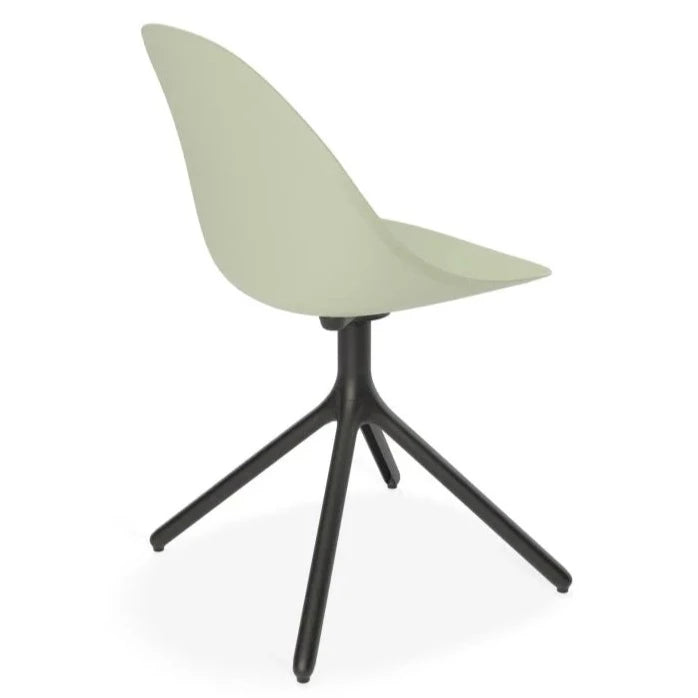 Comfort Dusty Green Shell Seat Swivel Base Dining Chair