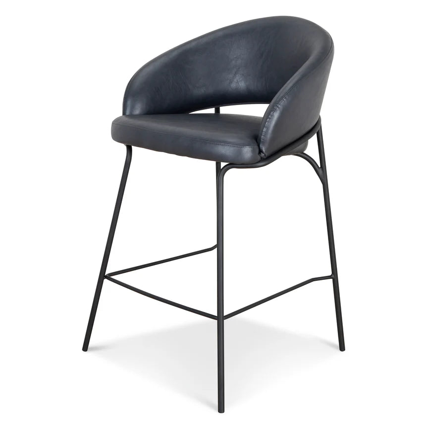 Comfort Haven Fabric Bar Stool - Black