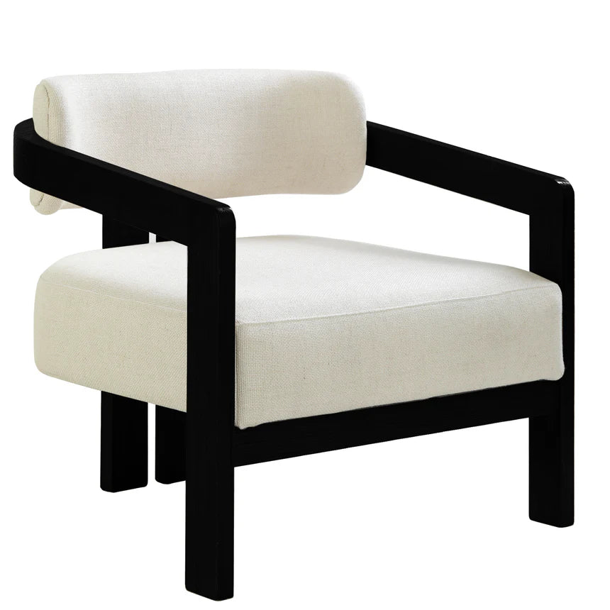 Comfort Stylish Black Armchair - Linen