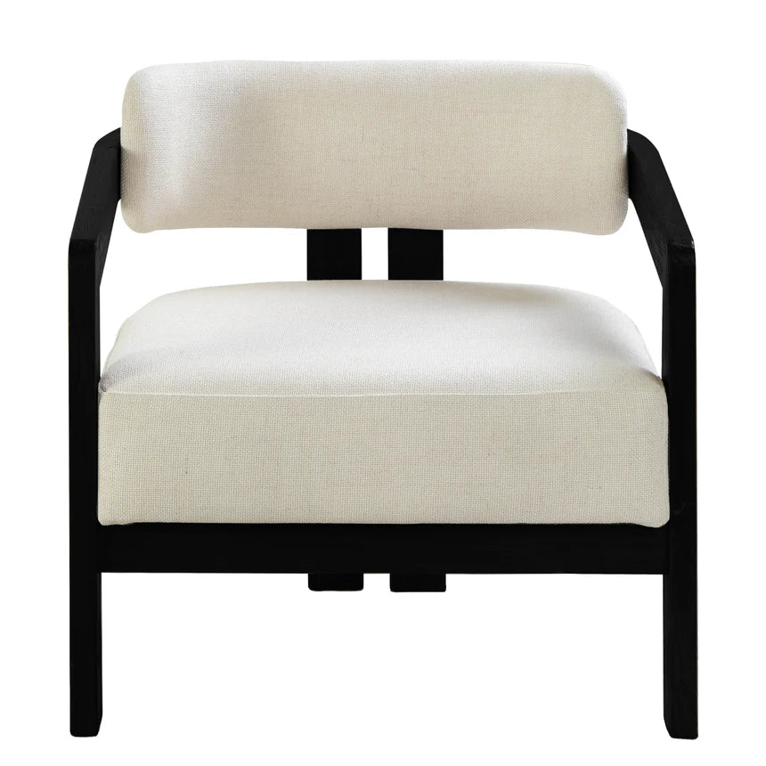 Comfort Stylish Black Armchair - Linen