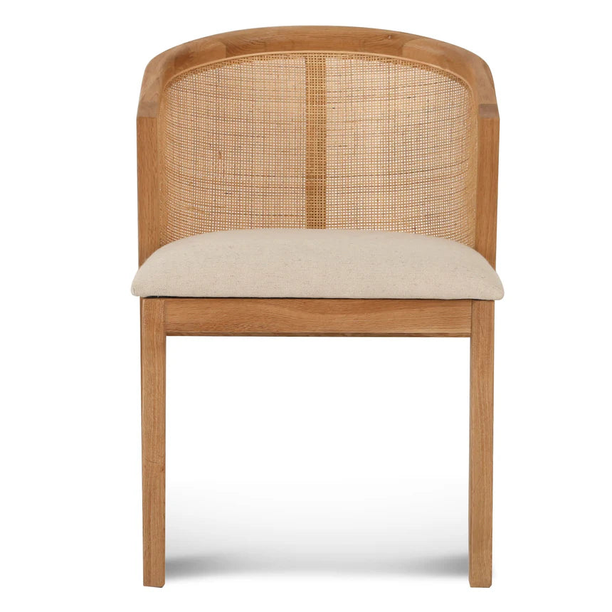 Comfortable Fabric Dining Chair Set of 2 - Light Beige
