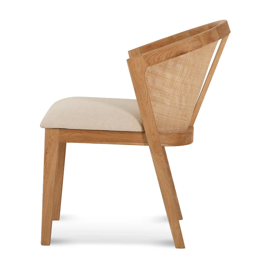Comfortable Fabric Dining Chair Set of 2 - Light Beige