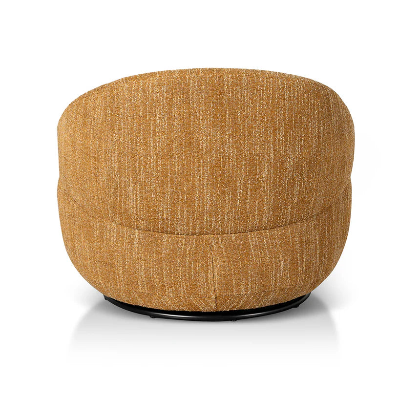 Comfort and Style Swivel Fabric Lounge Chair - Ginger Brown