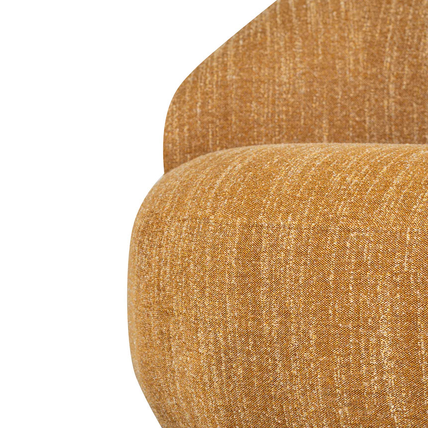 Comfort and Style Swivel Fabric Lounge Chair - Ginger Brown