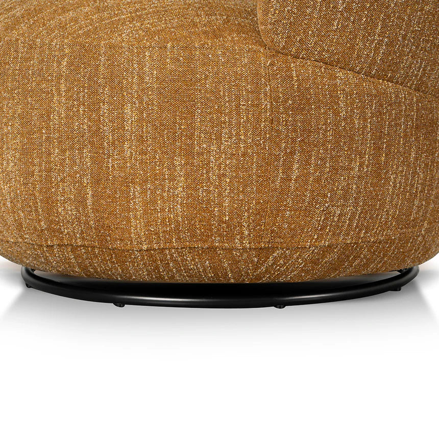 Comfort and Style Swivel Fabric Lounge Chair - Ginger Brown