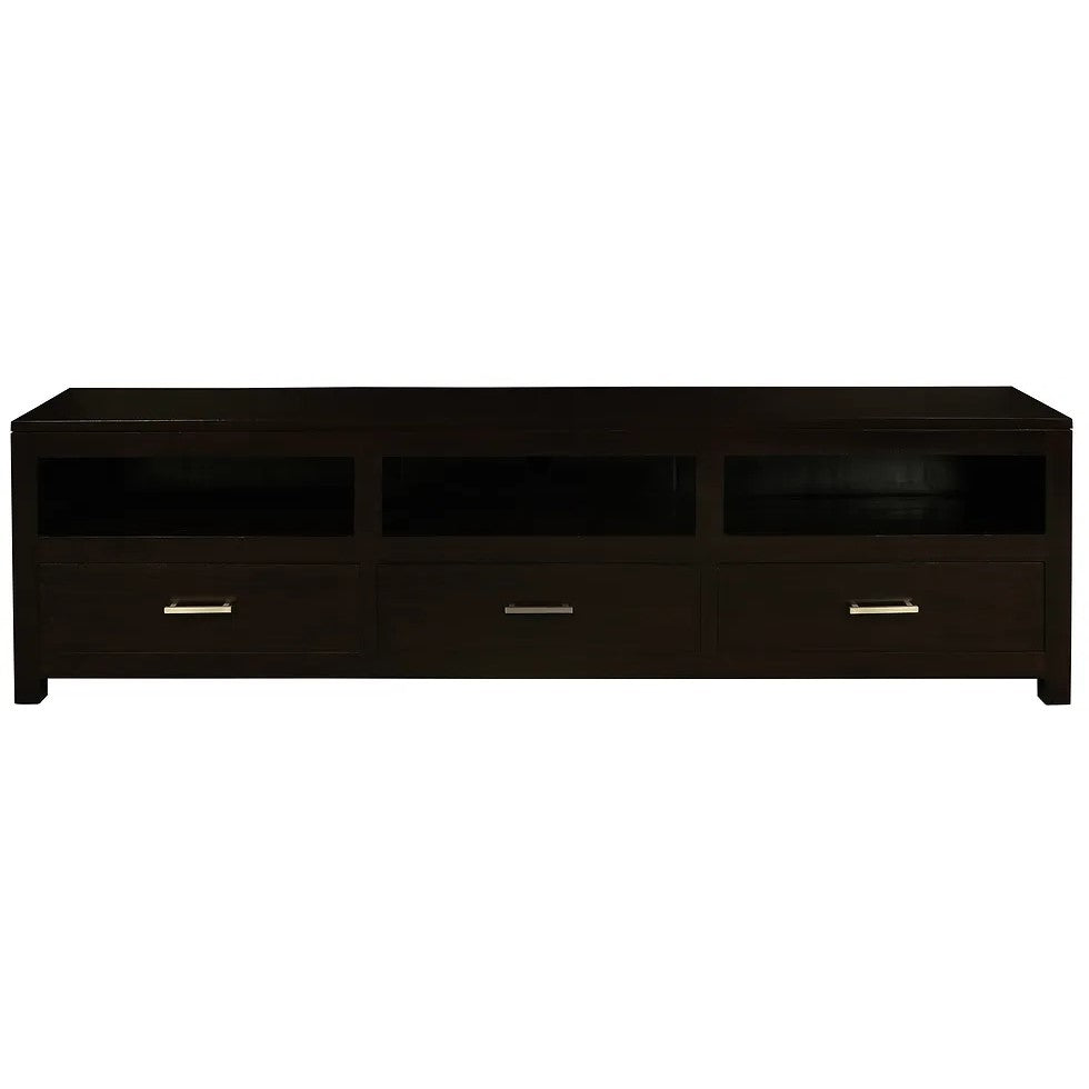 Compact Drawer Low Entertainment Unit - Dark Brown