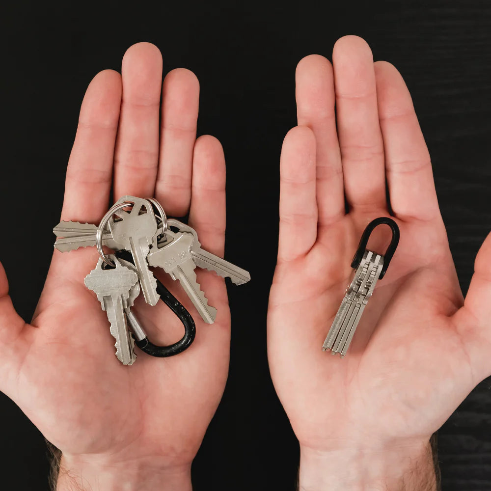 Compact Minimalist Expandable Key Holder - Black