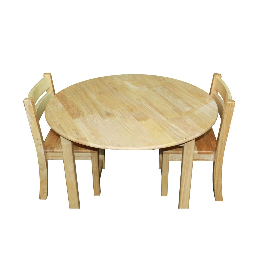 Compact Round Table and Stacking Chair Set