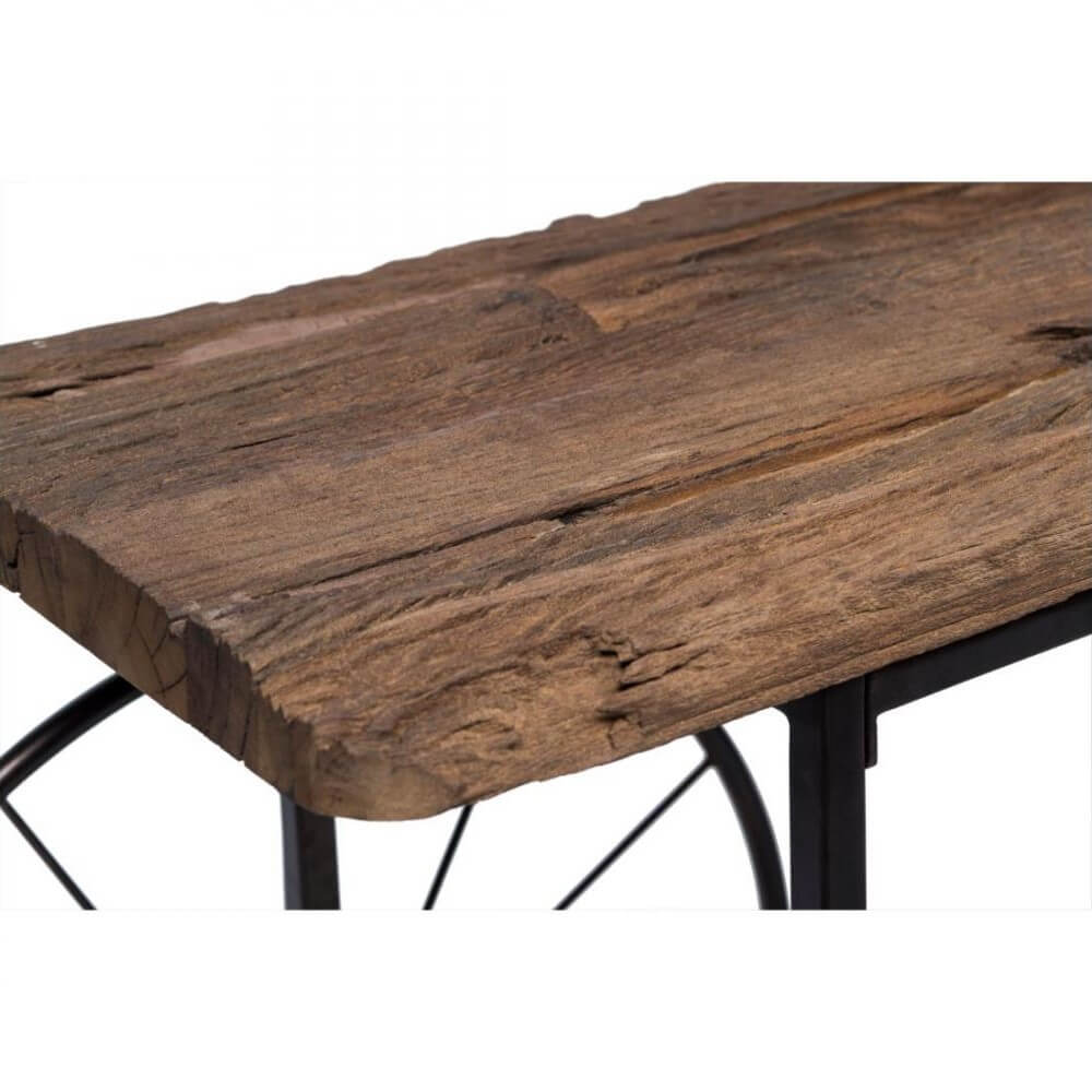 Console Table On Wheels with Industrial Charm