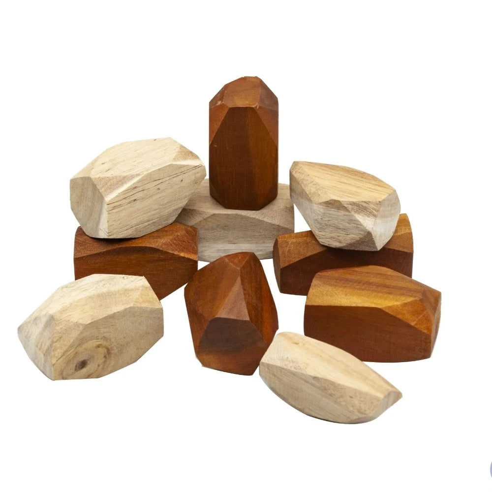 Construction Play Two Tone Wooden Gems