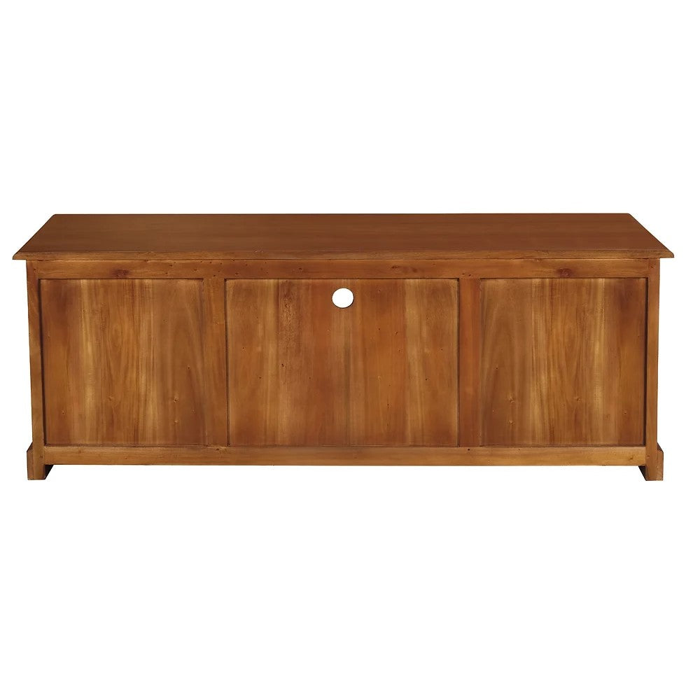 Contemporary 2 Door 3 Drawer Entertainment Unit - Light Brown