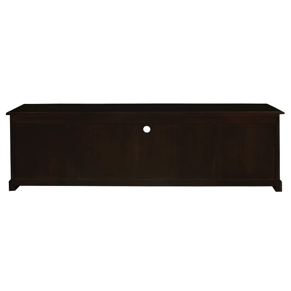 Contemporary 2 Door 4 Drawer Entertainment Unit - Dark Brown