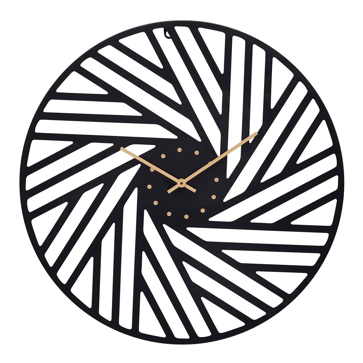 Contemporary Appeal Metal Strip Wall Clock - 50cms