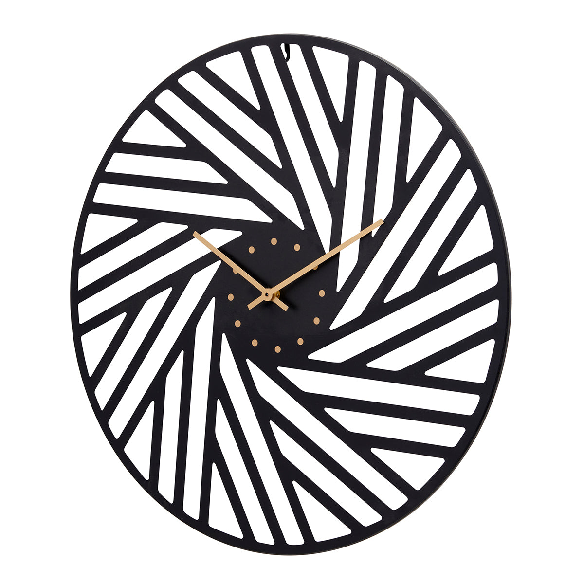 Contemporary Appeal Metal Strip Wall Clock - 50cms