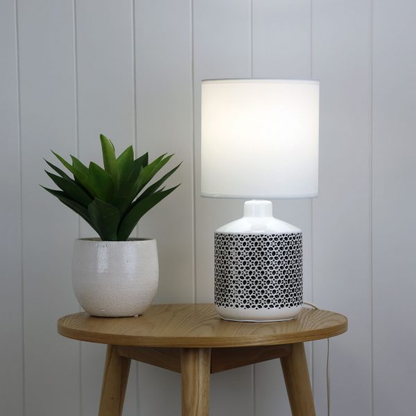 Contemporary Ceramic Table Lamp 38cms (Available in 6 Colors)