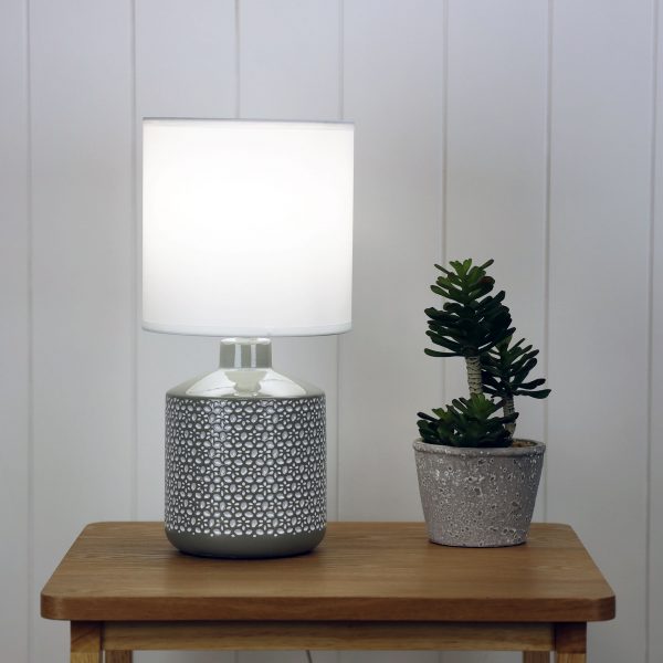 Contemporary Ceramic Table Lamp 38cms (Available in 6 Colors)