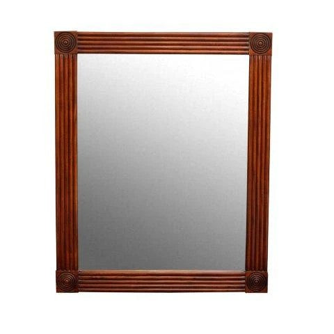 Contemporary Chester Wide Vanity Wooden Mirror - Walnut