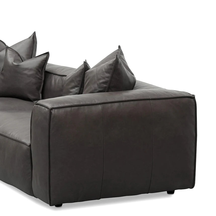Contemporary Chic 4-Seater Sofa with Cushion-Black