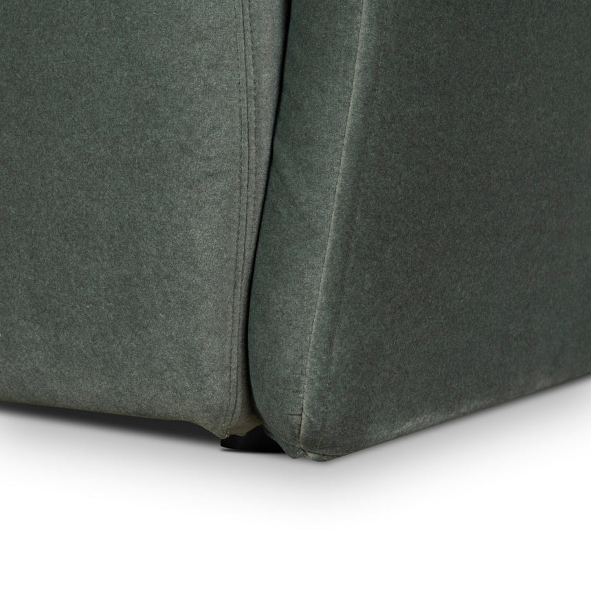 Contemporary Comfort 3-Seater Fabric Sofa - Burnt Green