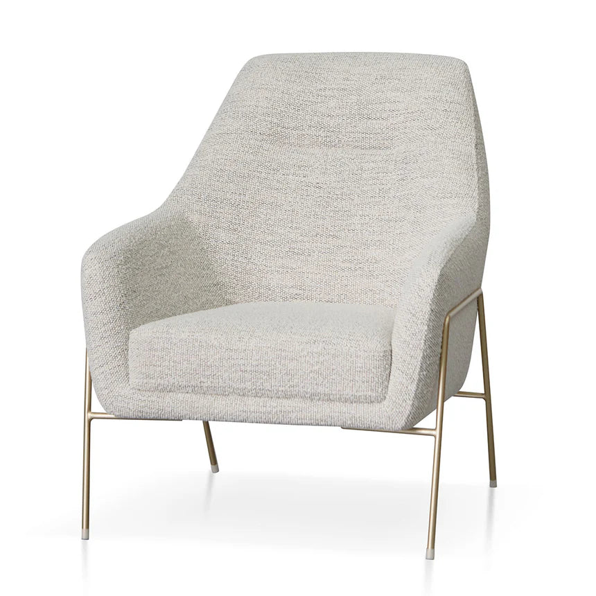 Contemporary Comfort Fabric Armchair - Fog Grey