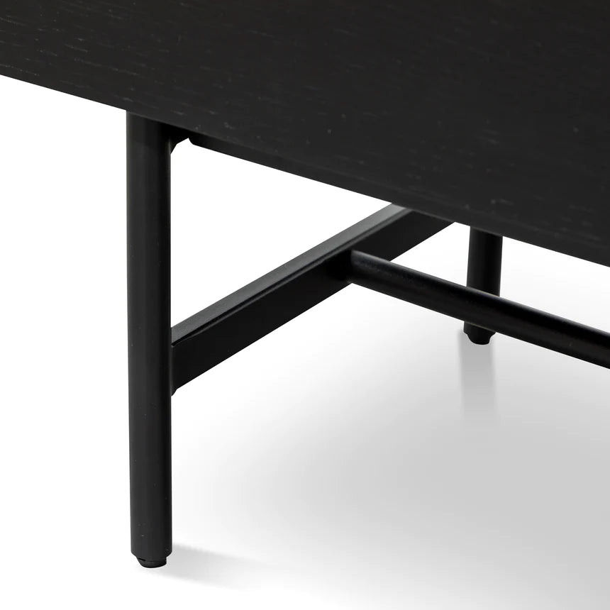 Contemporary Corner Side Table 120cms - Black