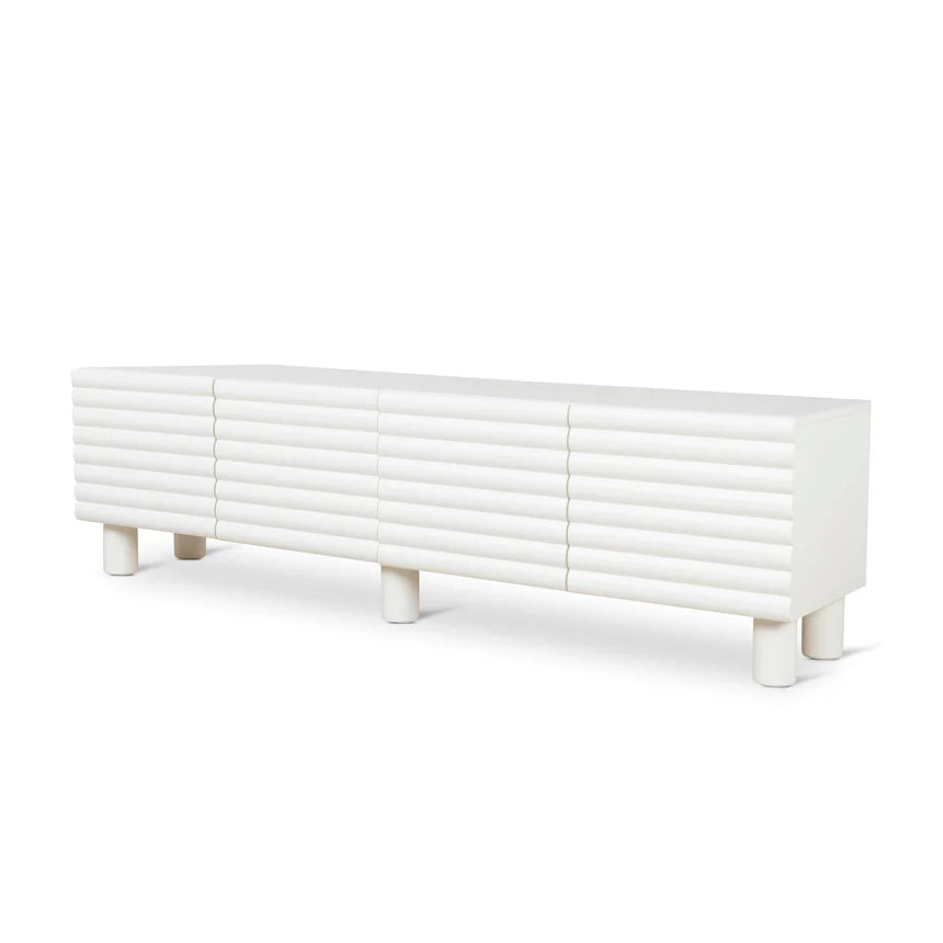 Contemporary Design Nova White TV Cabinet - 200cms
