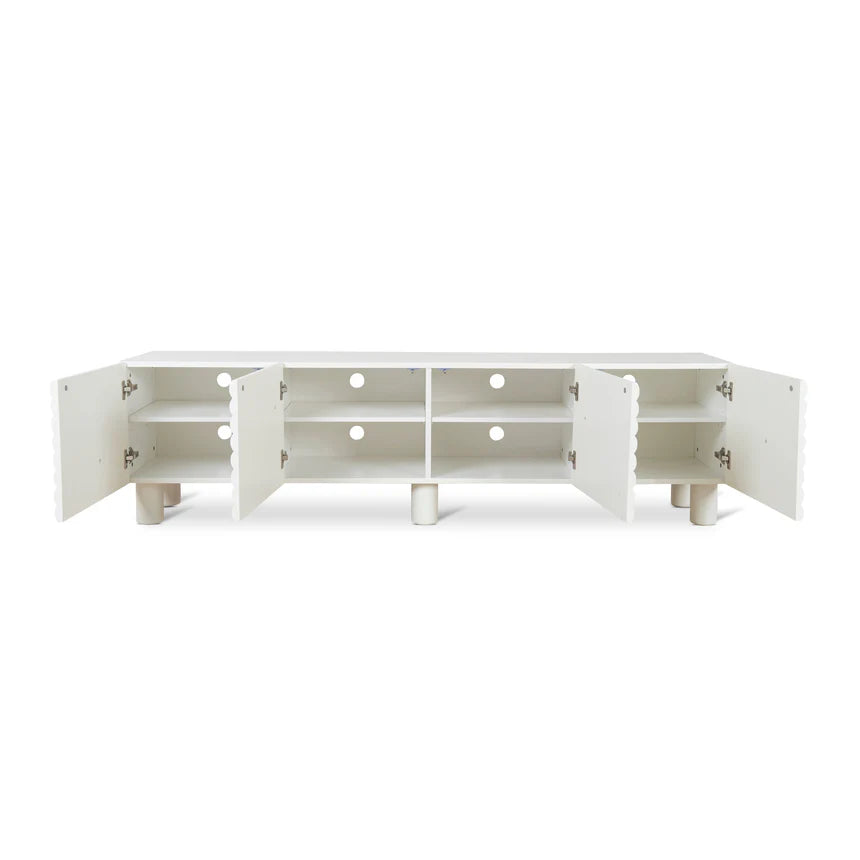 Contemporary Design Nova White TV Cabinet - 200cms