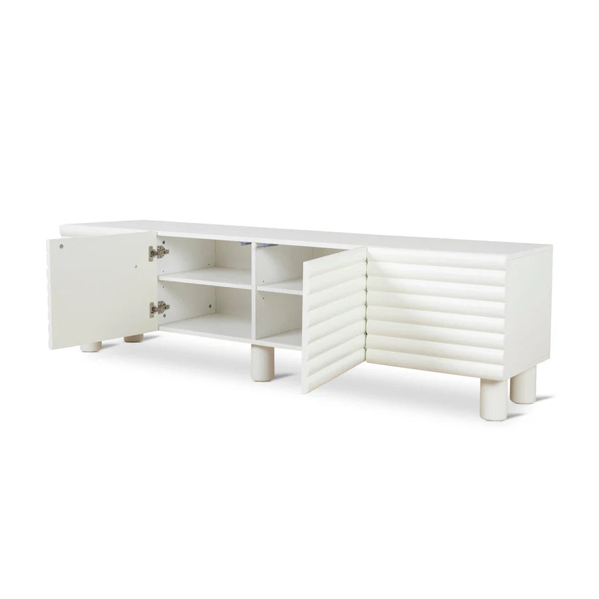 Contemporary Design Nova White TV Cabinet - 200cms